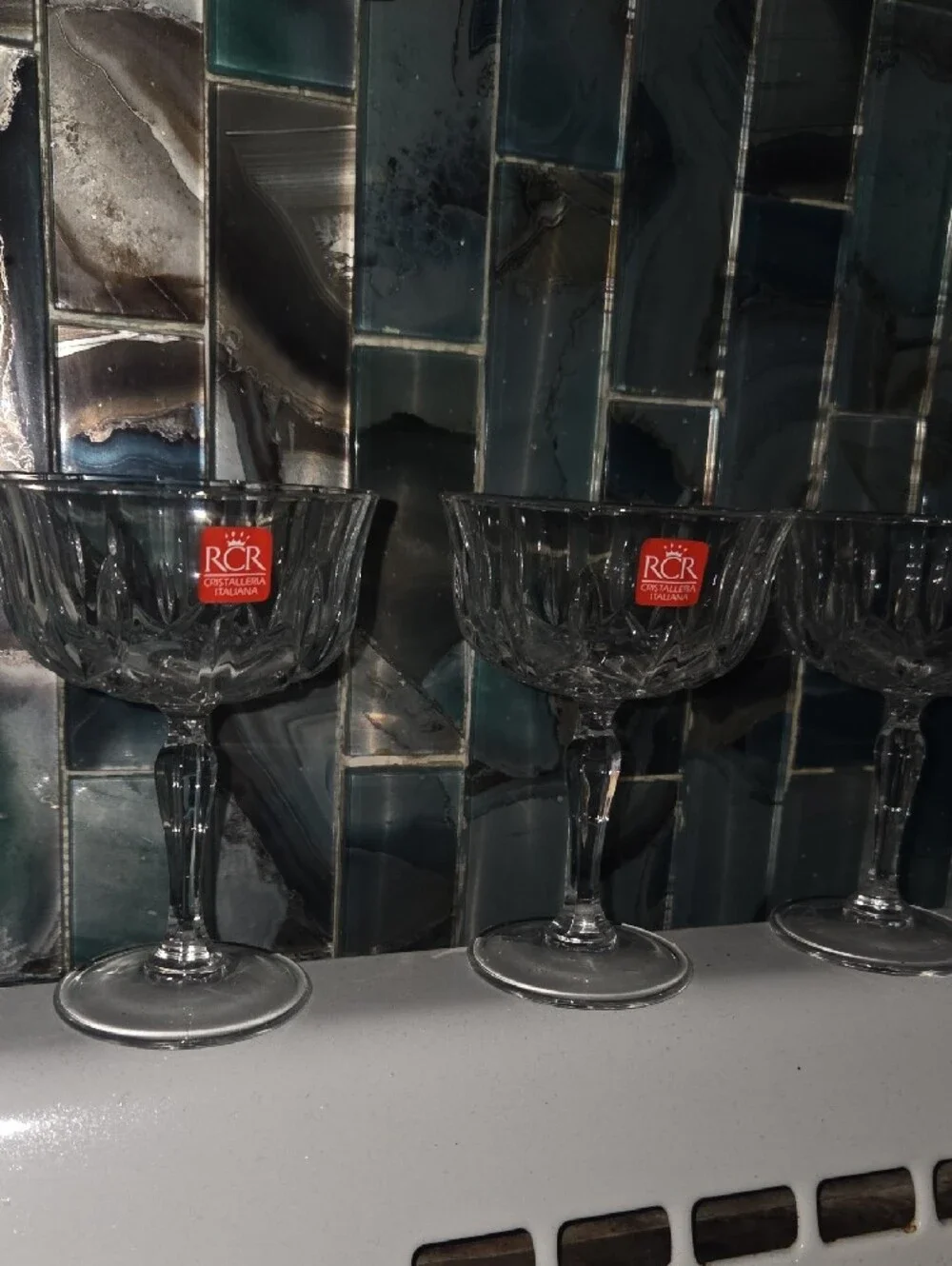 RCR Crystal Coupe Glasses in Clear - Set of 4